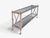 1970s Maison Jansen Style, Neoclassical Console Table, Chrome, Brass, France, 1970s For Sale - Image 5 of 15