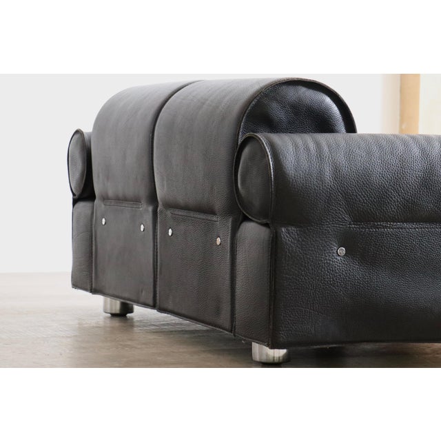 Sofa Daybed in Buffalo Leather by Marzio Cecchi, Italy, 1970s For Sale - Image 14 of 16