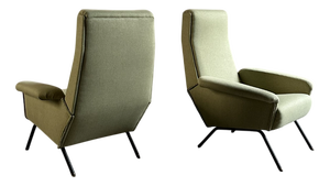 Vintage Italian Lounge Chairs, 1950s, Set of 2