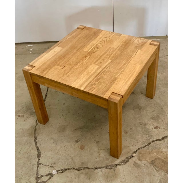 This Brutalist style pine coffee table embodies the bold, architectural simplicity associated with Scandinavian design of...