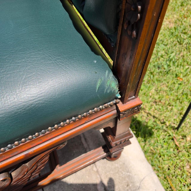 Antique Italian Renaissance Revival Hand Carved Dining Chairs Set of 4 For Sale - Image 16 of 18
