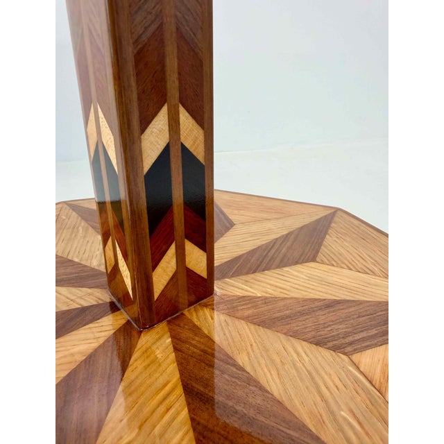 Italian Art Deco Coffee Table in Various Wood Species, 1940s For Sale - Image 9 of 10