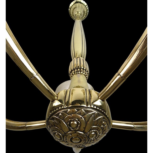 Art Deco Chandelier by George & Eugéne Capon, Paris, 1920s For Sale - Image 4 of 13