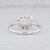 New Beverley K 0.84ctw Sapphire Diamond Halo Ring 18k White Gold Size 6.75 For Sale - Image 4 of 7