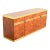 Pierre Cardin Mid-Century Modern Burl Wood and Brass Sideboard Credenza, 1970s For Sale