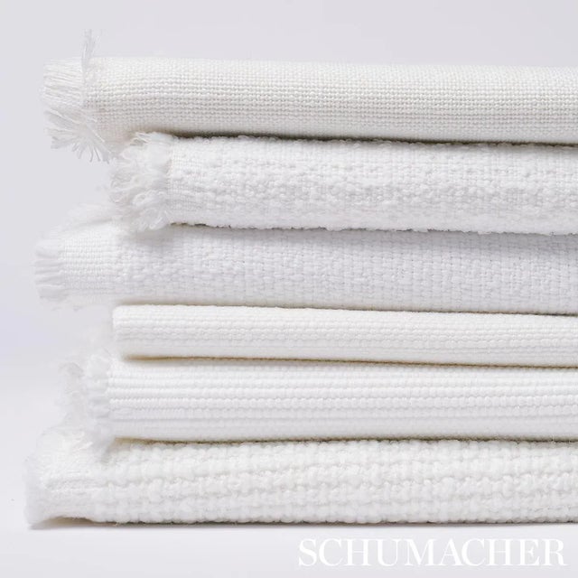 Contemporary SAMPLE - Schumacher Sasha Indoor/Outdoor Fabric In White For Sale - Image 3 of 3