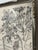 Silver 1940s Original Ink Drawing of Tree and Fence in Silverleaf Frame For Sale - Image 8 of 14
