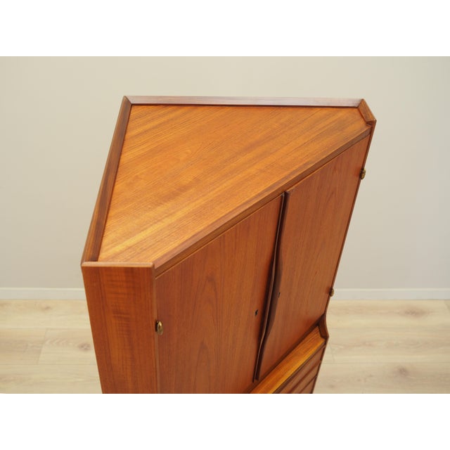 Wood Danish Teak Corner Cabinet, 1970s For Sale - Image 7 of 16