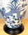 Pair Chinese Canton Style Blue and White Palm Tree Porcelain Vases, Now as Lamps For Sale - Image 9 of 10