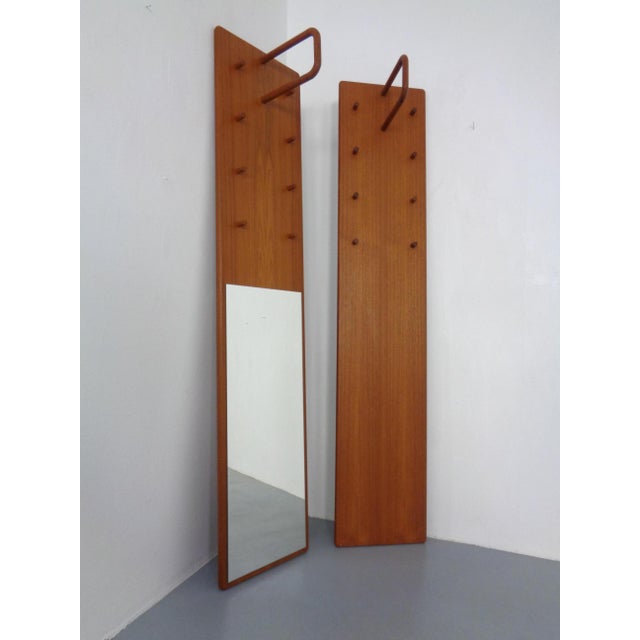 Large Teak Wardrobe with Mirror by Kai Kristiansen for Vildbjerg Møbelfabrik, Denmark, 1960s, Set of 2 For Sale - Image 16 of 16
