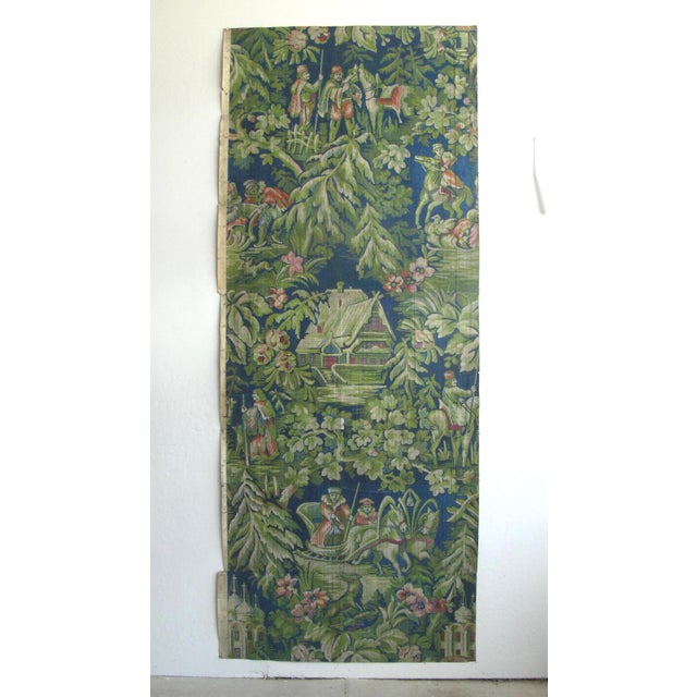 19th c. French original textile design. Gouache on paper. Each design is a one-of-a-kind, hand-painted work. The designs...