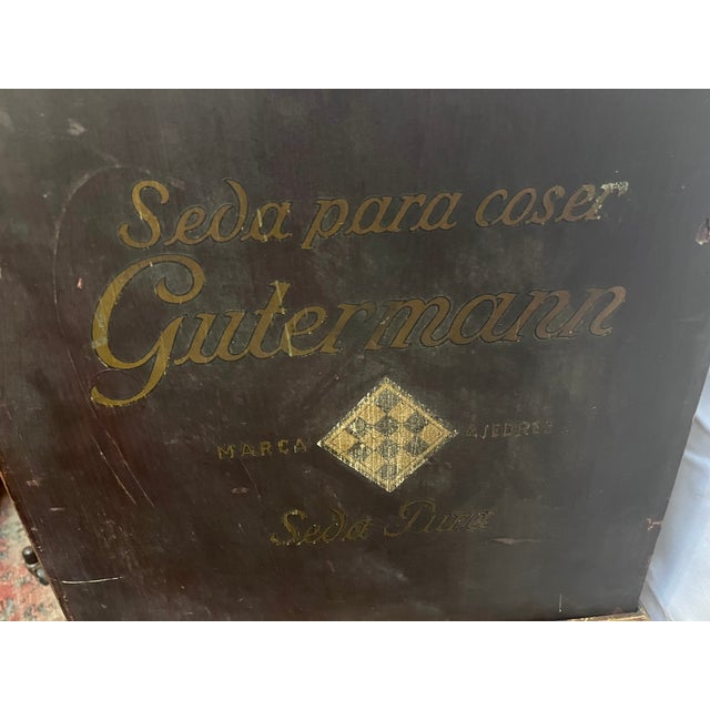 Antique 1930s German Gutermann Haberdashery Thread Cabinet on Raised Stand For Sale - Image 12 of 14
