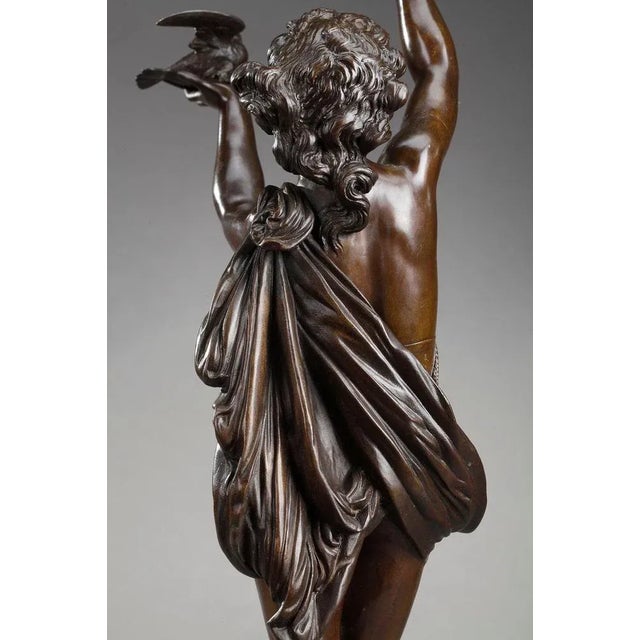 Bronze Femme Aux Colombes Sculpture by Charles-Alphonse Gumery For Sale - Image 12 of 18