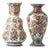 Vintage Hand-Painted Chinoiserie Polychrome Delft Vases from Velsen, 1950s-1960s, Set of 2 For Sale