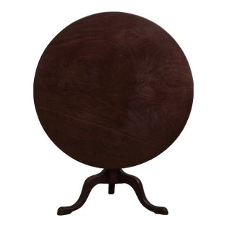 Antique English Regency Mahogany Round Tilt Table, 18th Century For Sale