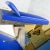 MCM to Streamline Modern or Industrial Chaise Daybed Adjustable Back Royal Blue Vinyl and Chrome For Sale - Image 9 of 12