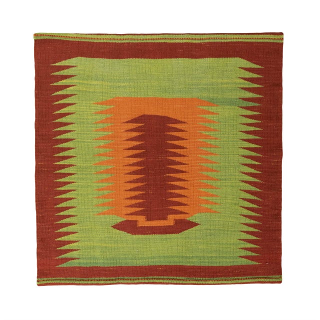 Handwoven Wool Kilim Rug, 2000 For Sale - Image 9 of 9