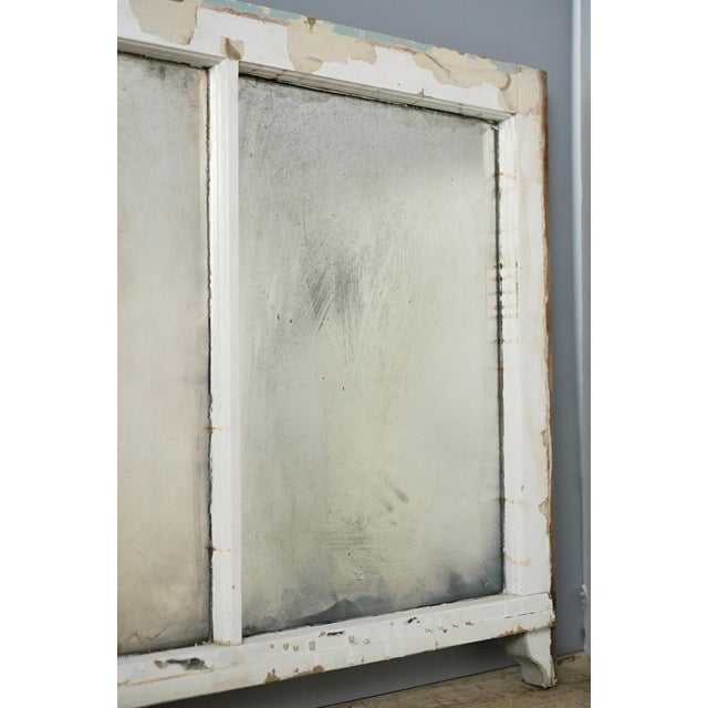 Traditional Hand Silvered Wood Reclaimed Window Mirror For Sale - Image 3 of 10