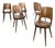 Frosted Brown Chairs from Baumann, 1960s, Set of 6 For Sale