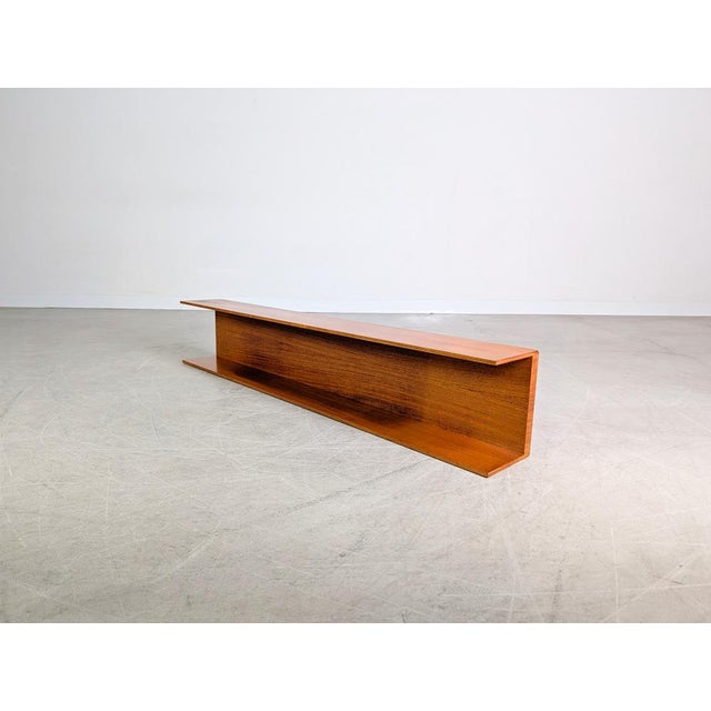 Wilhelm Renz Mid-Century Teak Wall Shelf by Walter Wirz for Wilhelm Renz For Sale - Image 4 of 11