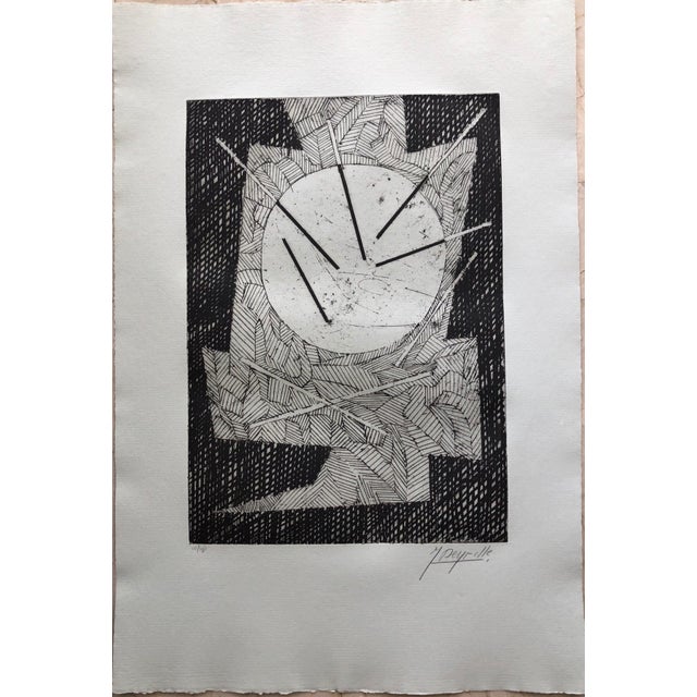 1960s Jean Deyrolle, French Avant Garde Bold Abstract Geometric Aquatint Etching Op Art Kinetic, 1967 For Sale - Image 5 of 10