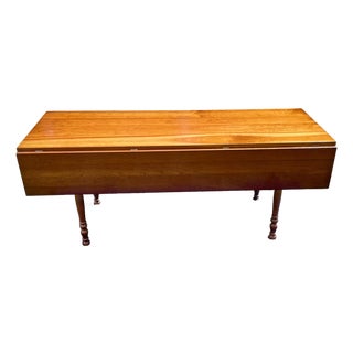 Vintage 1960 Mid-Century Leopold Stickley Solid Cherry Drop-Leaf Harvest Dining Table For Sale
