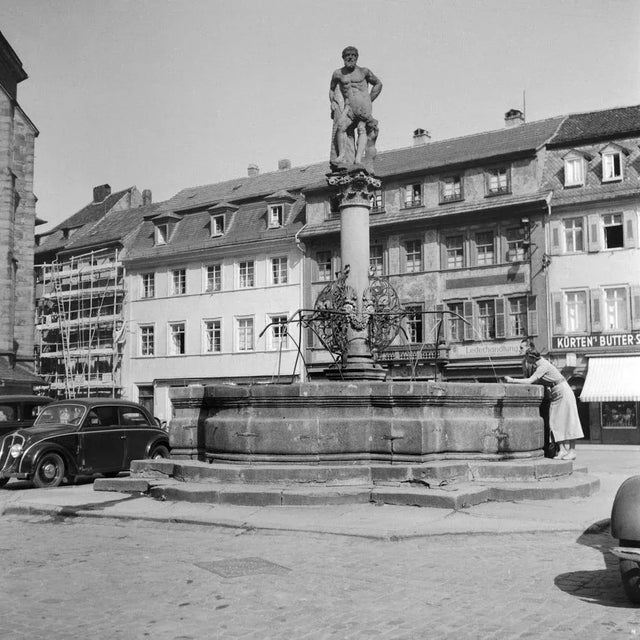 1930s Fountain Behind Heiliggeist Church Heidelberg, Germany 1936, Printed 2021 For Sale - Image 5 of 5