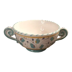 1980s Deruta Italy Dual Handle Bowl