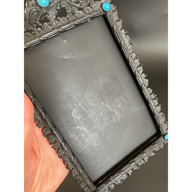Antique Victorian Jeweled Photo Frame For Sale In Las Vegas - Image 6 of 12
