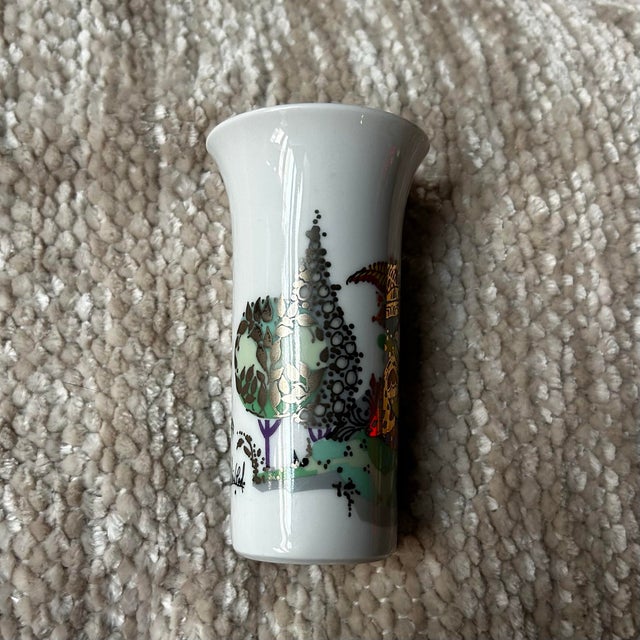 Vintage Rosenthal Germany Bjorn Wiinblad Lyre Night Music Porcelain Bud Vase For Sale In Philadelphia - Image 6 of 7