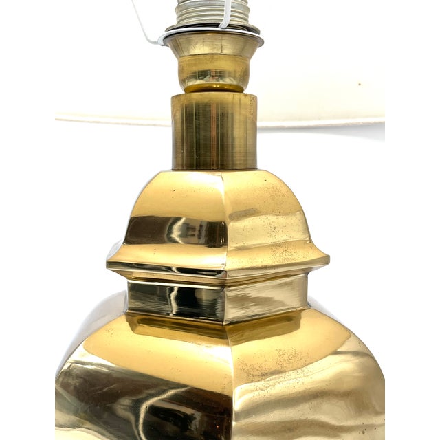 Large Hollywood Regency Twisted Brass Table Lamp by Gomiero, Italy, 1970s For Sale - Image 13 of 18