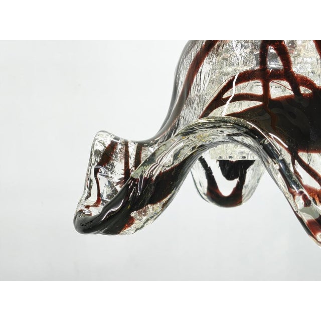 Metal Murano Glass Pendant Lights, Italy, 1960s, Set of 2 For Sale - Image 7 of 13