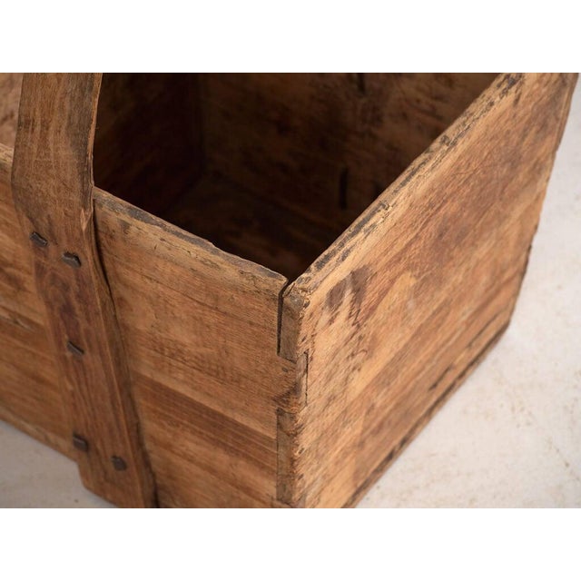 Antique Oriental Basket in Elm, 1900s For Sale - Image 3 of 9