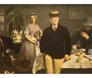 1940s After Edouard Manet "Luncheon in the Studio" First Edition Swiss Full-Color Print