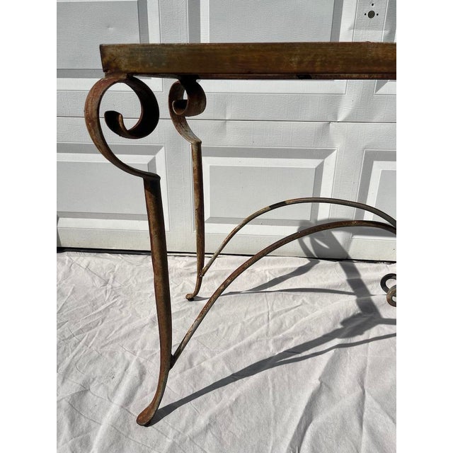Vintage Iron Console Table For Sale - Image 6 of 13