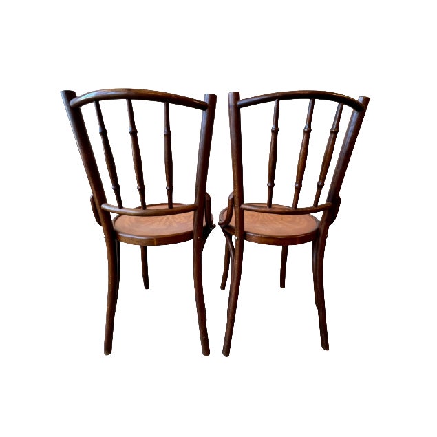 Pair of Early 20th Century Thonet Bentwood Cafe Chairs For Sale In Los Angeles - Image 6 of 7