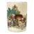 Chinese Famille Rose Crackle Glaze Porcelain Brush Pot With Figural Scene For Sale