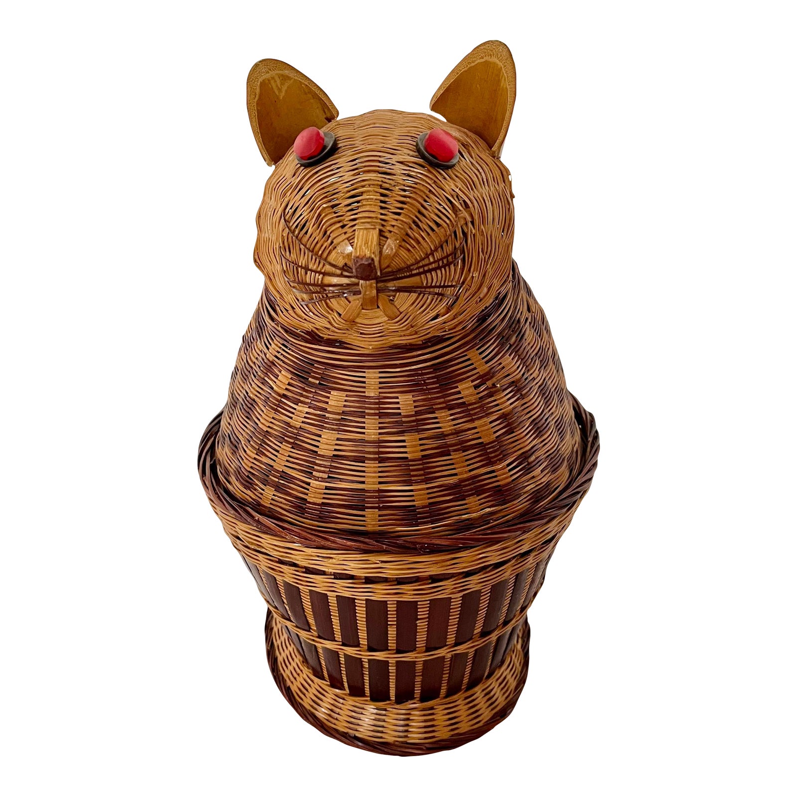 Vintage Wicker Cat Basket Chairish