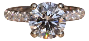 The Fort Pond Bay: 2.50 Carat Round Brilliant Cut Natural Diamond Engagement Ring