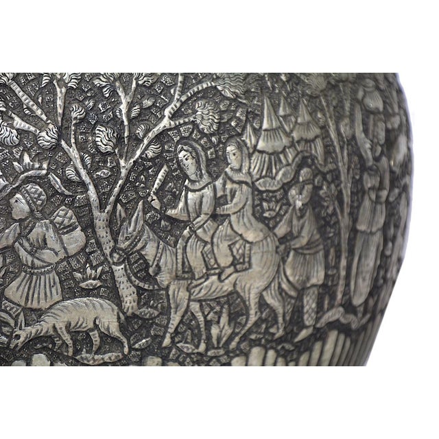 Large Copper Tea Pot with Engraving, 1940s For Sale - Image 9 of 18