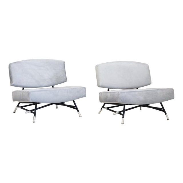 Vintage Italian Lounge Chairs by Ico Parisi for Cassina, 1950, Set of 2 For Sale