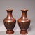 1970s Vintage Pair Solid Copper Vases, Hand Chased High Relief Fu Character & Lotus Motifs, Chinoiserie Matching Vase Set For Sale - Image 5 of 7