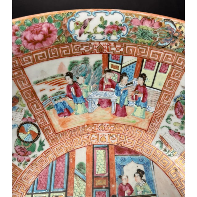 Late 19th Century Antique Qing Chinese Famille Rose Canton Porcelain Bowl For Sale In New York - Image 6 of 12