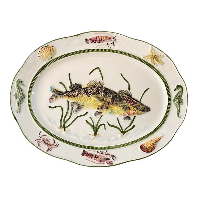 Brazillian Hand Painted Fish Platter Chairish