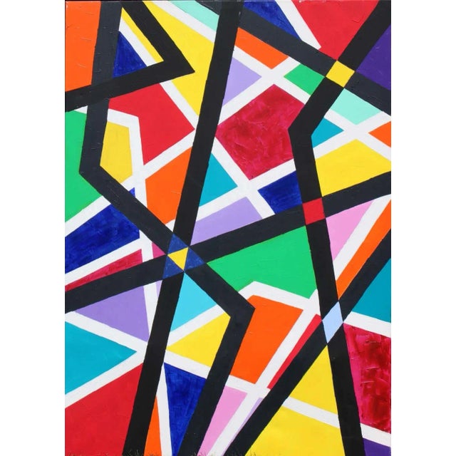 Abstract Composition, 1982, Acrylic on Canvas For Sale - Image 4 of 7