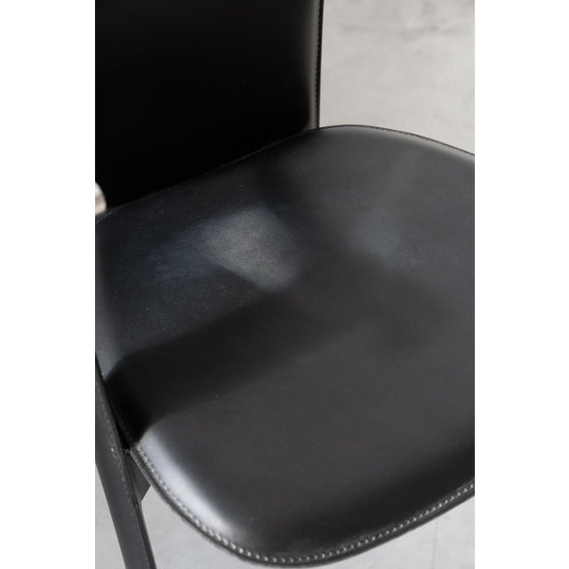 Metal Italian Leather Armchair from Stine Line, 1990s For Sale - Image 7 of 12