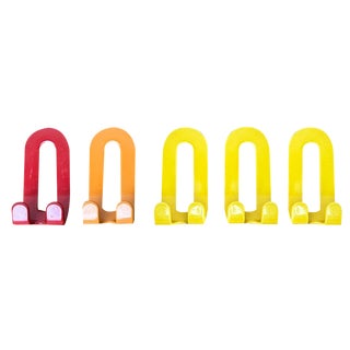 Mid-Century German Space Age Coat Hooks, 1960s, Set of 5 For Sale