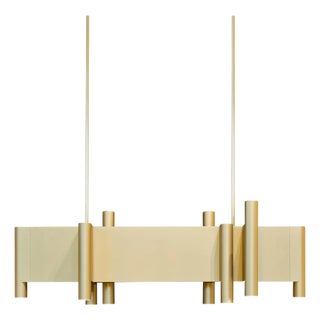 Contemporary Tekna Aldwych Chandelier in Aluminium With Sateen Brass Finish For Sale