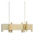 Contemporary Tekna Aldwych Chandelier in Aluminium With Sateen Brass Finish For Sale