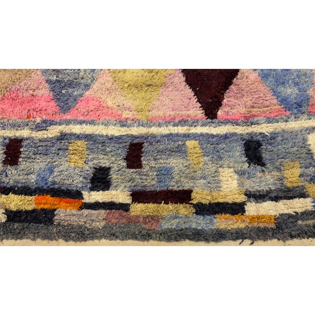 Pink Mid Century Moroccan Rug 9’9" X 12’8" For Sale - Image 8 of 9